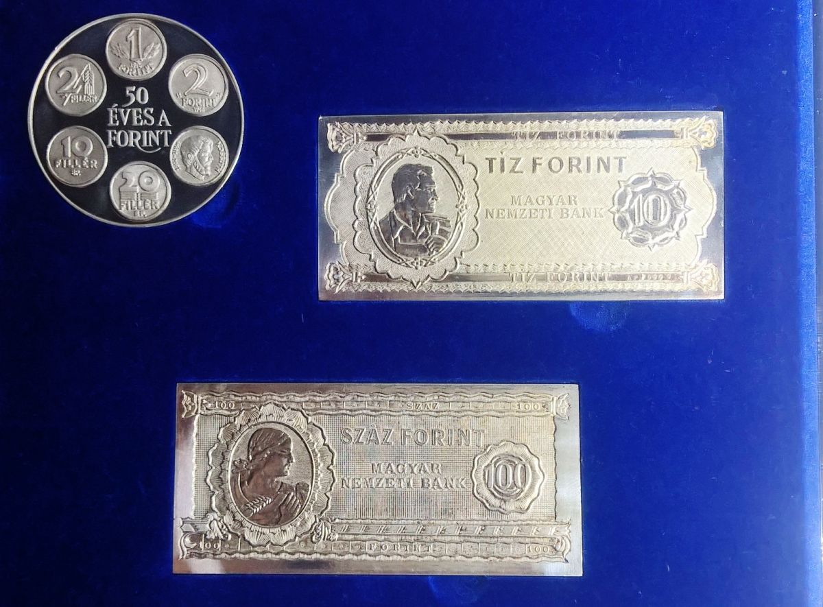 ezüst emlékpént 50 éves a forint